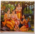 Ram with his Wife Sita and Brothers Laxman and Bharat from India